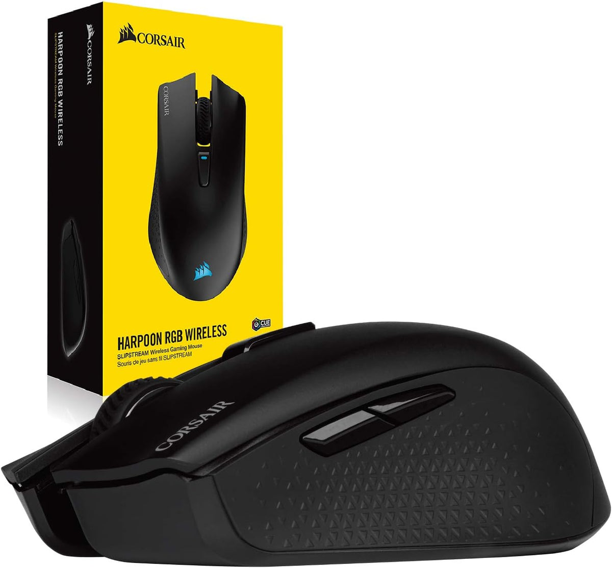 Corsair Harpoon - Ratón inalámbrico RGB ligero para juegos FPS/MOBA – 10,000 DPI – 6 botones programables – Bluetooth de baja latencia – Compatible con iCUE – PC, Mac, PS5, PS4, Xbox – Negro