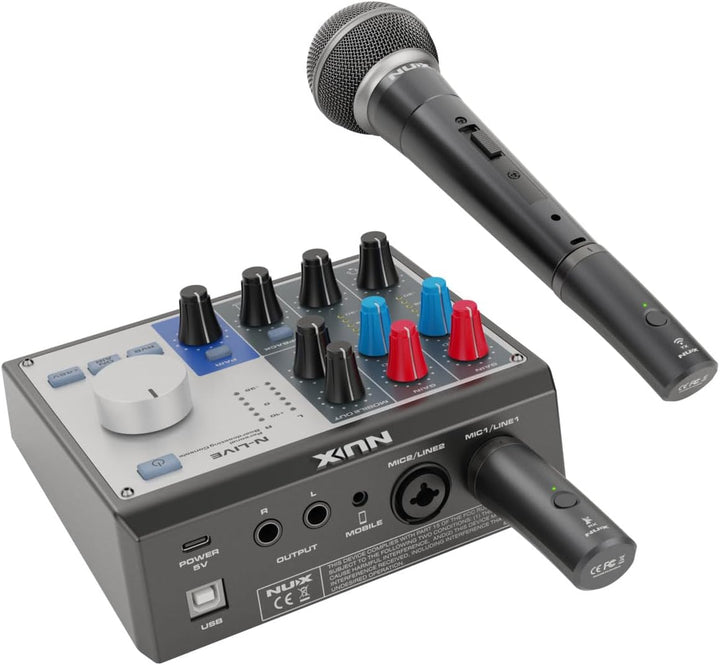 Sistema de Micrófono Inalámbrico NUX B-3RC 2.4GHz con Estuche de Ca...