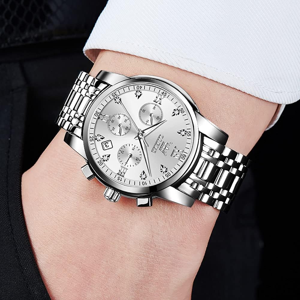 OLEVS Reloj multifunción para hombre, cronógrafo luminoso impermeable con