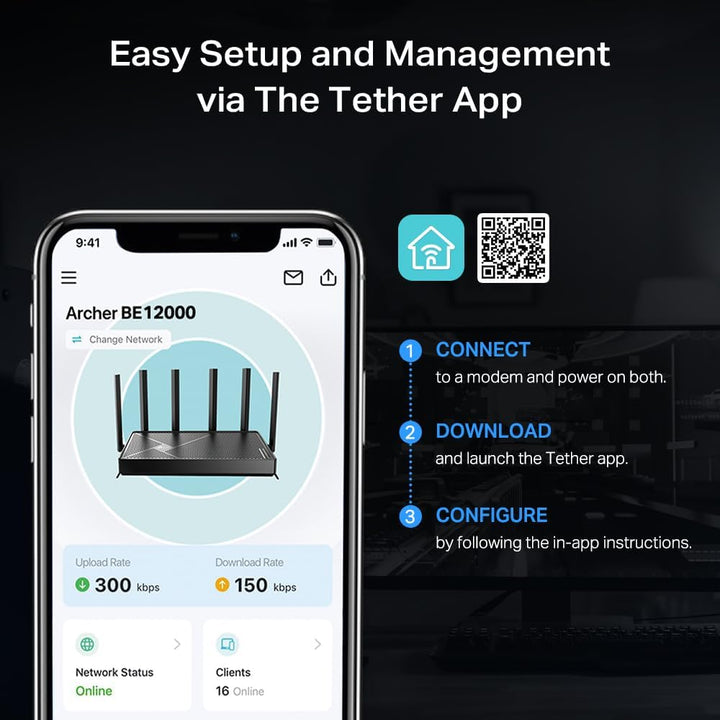 TP-Link Archer BE12000 | Router Wi-Fi 7 de tres bandas | Incluye la...