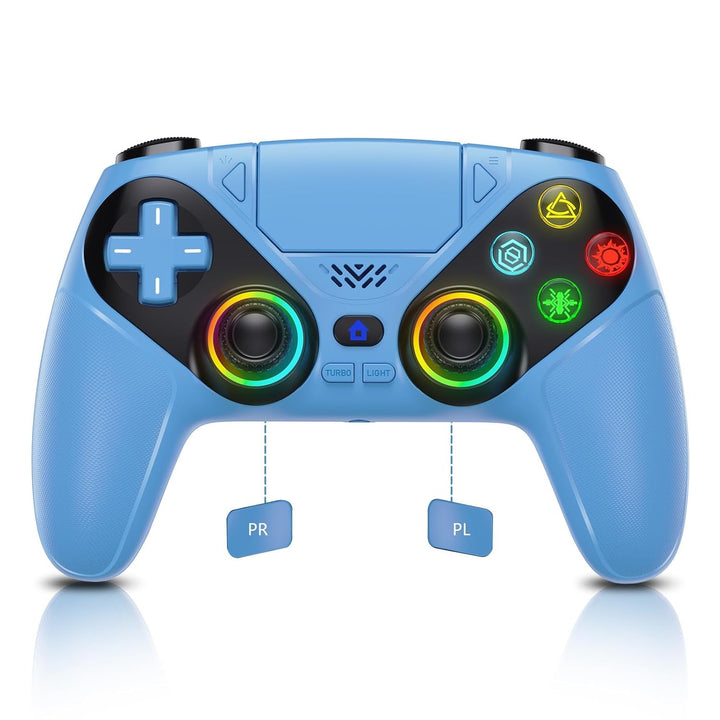 Dinosoo RGB Wireless Controller for PS5\/PlayStation 5 PC, Bluetoot...