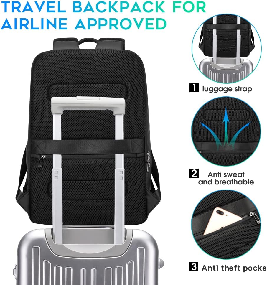 BANGE Mochila inteligente de negocios, impermeable, para laptop de...