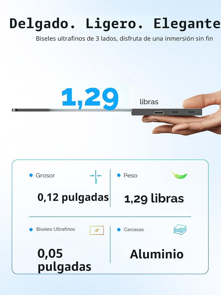 UPERFECT - Monitor portátil OLED con pantalla táctil, monitor para...