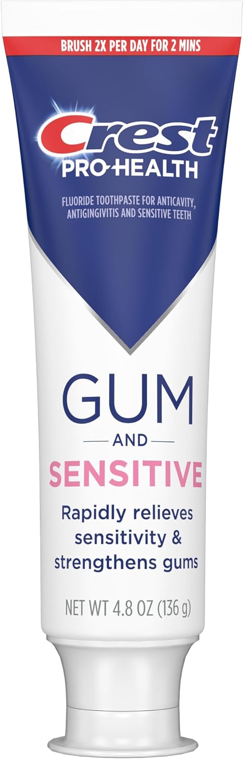 Crest Pasta de dientes para dientes y encías sensibles 4.8 oz (paqu...