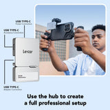 Lexar SSD portátil Go de 1 TB con concentrador, lectura de 1050 MB\...