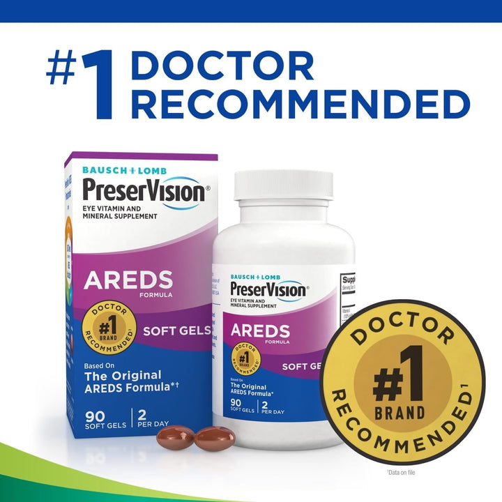PreserVision AREDS - Suplemento de vitaminas y minerales para ojos,...