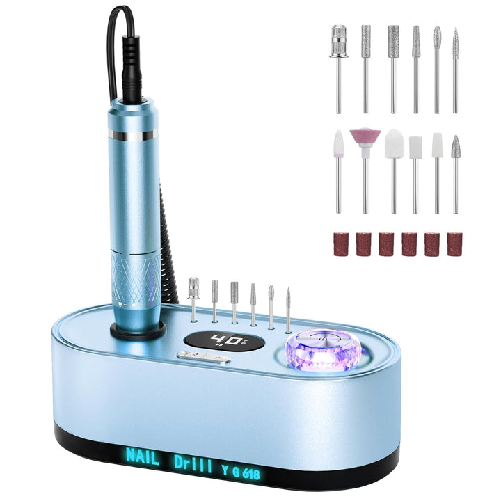 JOSGLOI Taladro de uñas eléctrico profesional: Kit de lima de uñas...