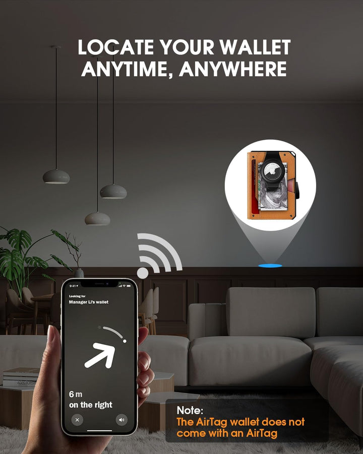 GAOCHALE Billetera AirTag para Hombre con Tecnología RFID, Soporte...