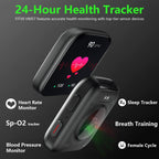 FITVII Reloj Inteligente de Salud y Fitness (Responder/Realizar Llamadas), Reloj Inteligente con Monitoreo de Frecuencia Cardíaca y Presión Arterial 24/7, Seguimiento del Sueño, Monitor de Oxígeno en