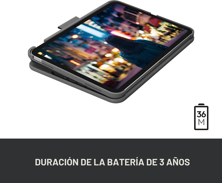 Logitech Funda delgada con teclado tipo folio para iPad (10ª genera...