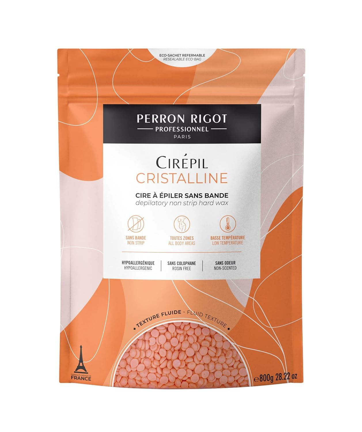 Cirepil CRISTALLINE - Bolsa de perlas de cera dura sin tachuelas, 2...