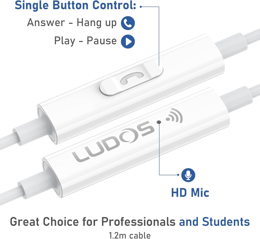 LUDOS OMNITONE - Auriculares USB C para iPhone 16 15 Pro Max Plus i...
