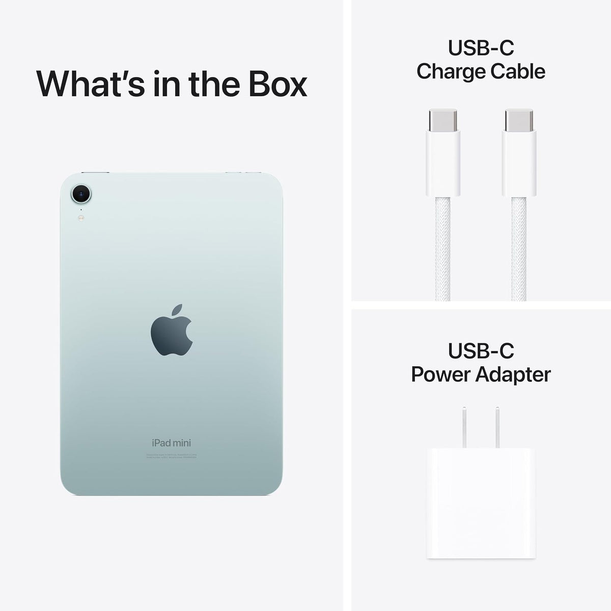 Apple iPad mini (A17 Pro): Apple Intelligence, pantalla de retina líquida de 8.3 pulgadas, 128 GB, Wi-Fi 6E, cámara frontal de 12 MP/trasera de 12 MP, Touch ID, duración de la batería durante todo el día, color azul