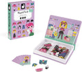Janod - MagnetiBook Juego de disfraces magnéticos para niña de 55 piezas - Juego creativo - Mejora la creatividad y las habilidades cognitivas - Diseño portátil, aprendizaje STEM, aumenta la confianza