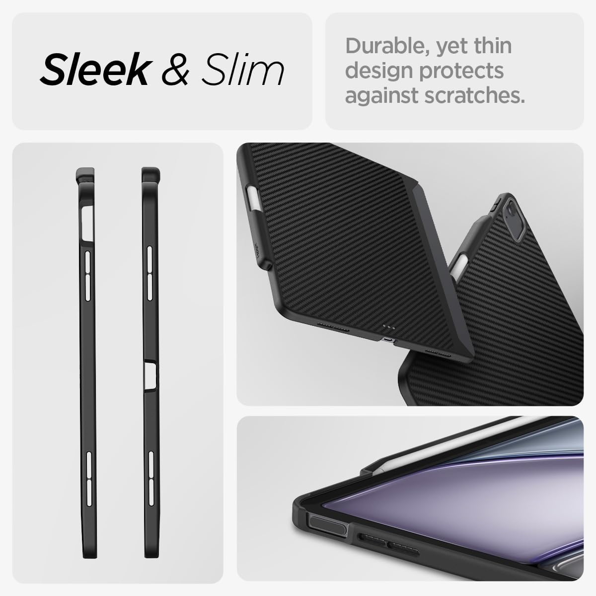 Spigen Funda para iPad Air de 11 pulgadas M4 (2026), iPad Air de 11 pulgadas M3/M2 (2025-2024), 10.9 pulgadas 5ª/4ª generación (2022/2020), Enzo Aramid, funda de fibra de aramida Aerocore