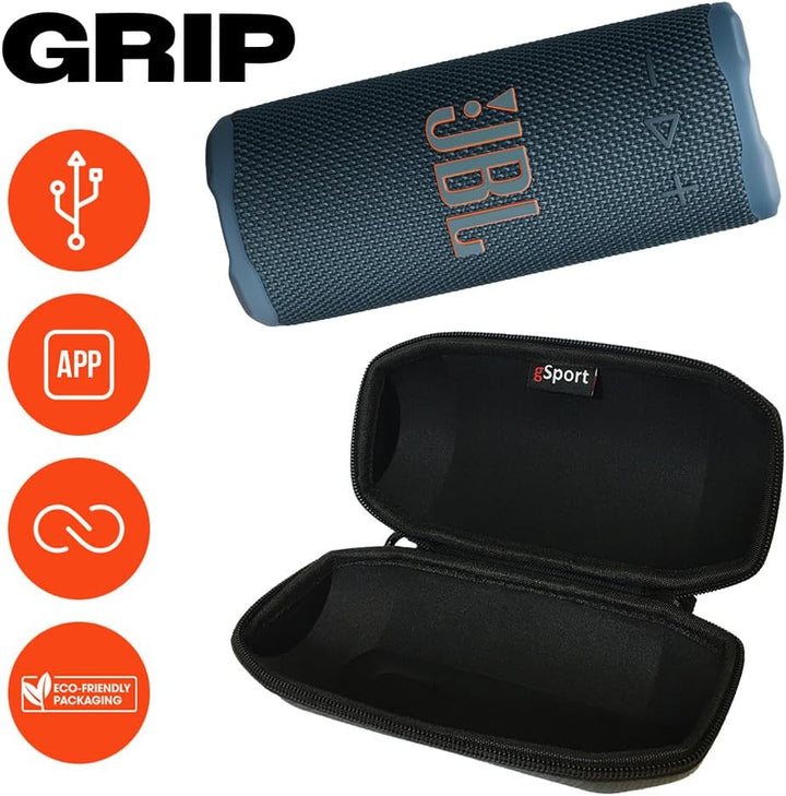 JBL Paquete de altavoz Bluetooth portátil compacto Grip con funda g...