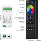 BTF-LIGHTING 5050SMD FCOB COB RGBW RF Remote RC03RFB & C04RF Tuya Controlador de Kit de 4 Zonas RF 2.4GHz Control Remoto Inalámbrico de Grupo PWM(+ R G B W) Tira de LED de 5 pines DC5V DC12V DC24V