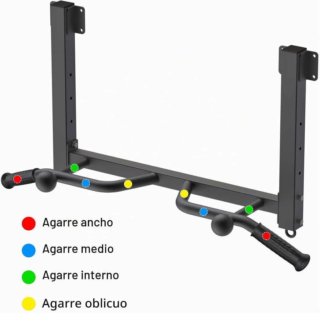 Kipika 32" Barra de tracción de techo montada - Muy duradera, Altamente ajustable, Barra de dominadas multifuncional - Sistema de gimnasio en casa con colgador para bolsa de golpe y entrenamiento con bandas de resistencia
