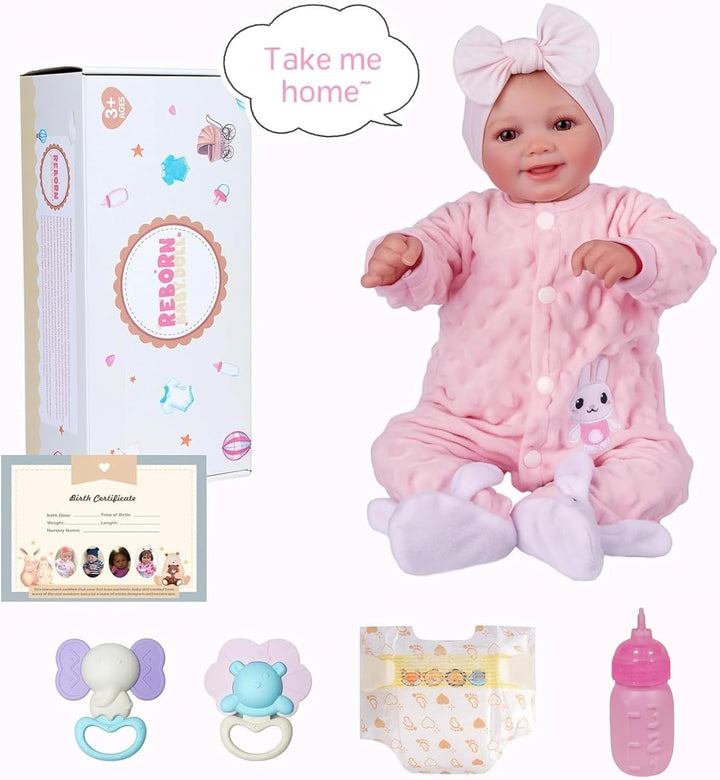 BABESIDE Drink and Wet Reborn Baby Dolls Girl - Muñeca de vinilo su...