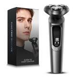 Maquinilla de afeitar eléctrica para hombres, cuchillas flexibles 3...