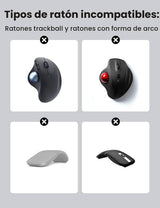 Vaydeer Air 3 - Mouse movedor ultra delgado, con temporizador de in...