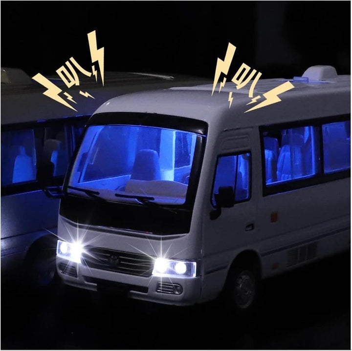 1 24 para Toyota Coaster Bus Aleación Modelo de coche