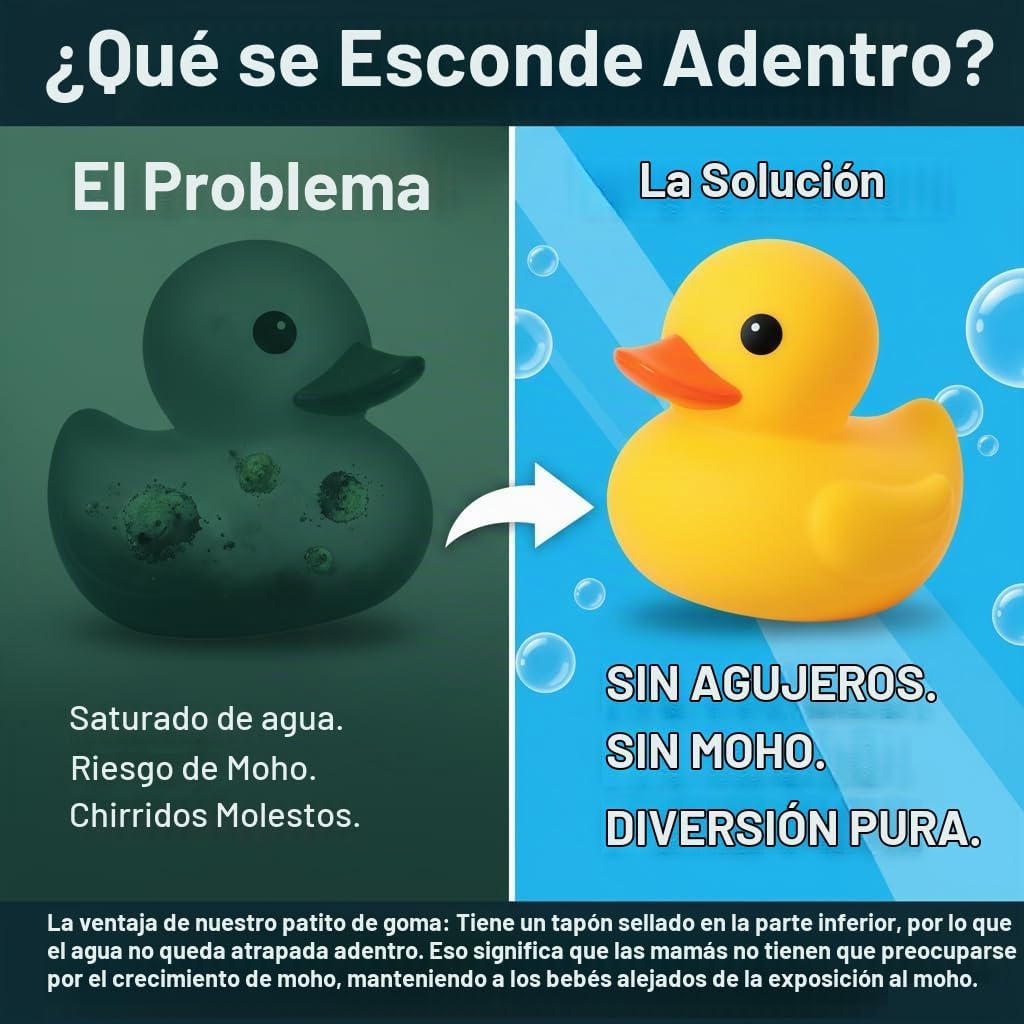 10.3 pulgadas Sin Agujero Gigante/Grande Impermeable Sin Ruido 'Bebe' Pato de Goma Divertido Amarillo/Ducikes Juguete de Baño/Piscina/Agua Sin Agujero para Niños Decoración de Escritorio de Oficina