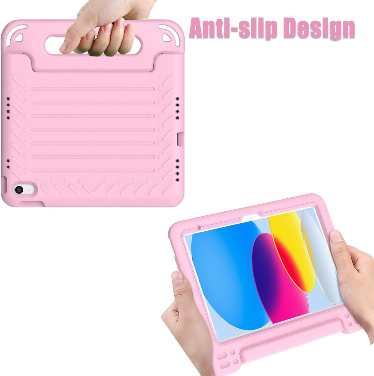 Funda infantil para iPad (A16) de 11ª generación de 11 pulgadas 2025, iPad de 10.9 pulgadas 2022 con protector de pantalla integrado, duradero, a prueba de golpes, ligera, con mango para i Pad