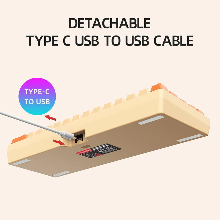 Snpurdiri - Teclado para videojuegos 60% con cable, retroiluminado...