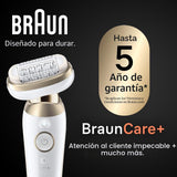 Braun Silk-épil 9 Flex Depiladora 360 Flex y cabezal pivotante, húm...