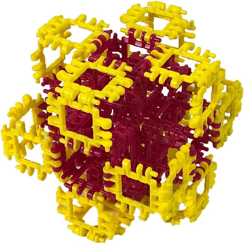 That Hinge Toy - Juego de 150 piezas rojo + azul, dinosaurio + más juguete de construcción STEM
