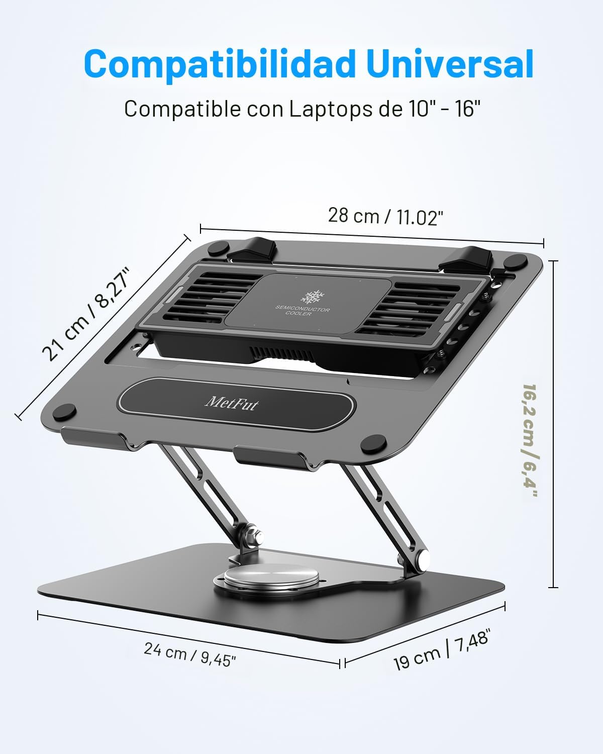 Metfut Almohadilla de enfriamiento para laptop con ventilador Enfri...