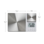 KitchenAid KQ909 Plataforma Dual Digital de Cocina y Balanza de Alimentos, Capacidad de 11 libras y Precisión de 16 oz, Blanca con Acero Inoxidable