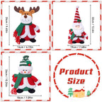Tanganan Juguetes de peluche de Navidad, paquete de 3 juguetes de peluche de Navidad, Papá Noel, muñeco de nieve, alce, juguetes de peluche para niños y niñas, decoración de Navidad para el hogar y la oficina