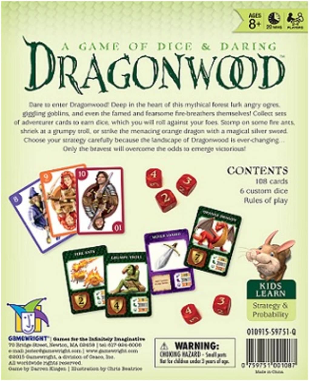 Dragonwood Juego de Dados & Daring, Juego de mesa