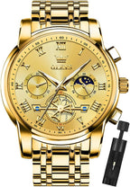 OLEVS Reloj para Hombres Clásico de Negocios en Acero Inoxidable Reloj para Hombre