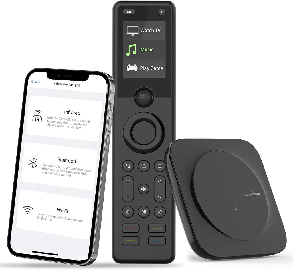 Mando a distancia universal SofaBaton X1S con hub, control remoto universal con actividades de un toque, personaliza la aplicación SofaBaton, compatible con 60 dispositivos, compatible con Alexa y