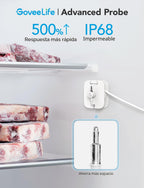GoveeLife Termómetro WiFi para refrigerador, paquete de 1 con puerta de