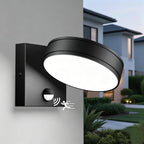 Lámpara Luces de pared para exteriores con sensor de movimiento, aplique de pared giratorio de 360°, 3000 K/4000 K/6000 K, luces LED cableadas para porche, accesorios de iluminación exterior