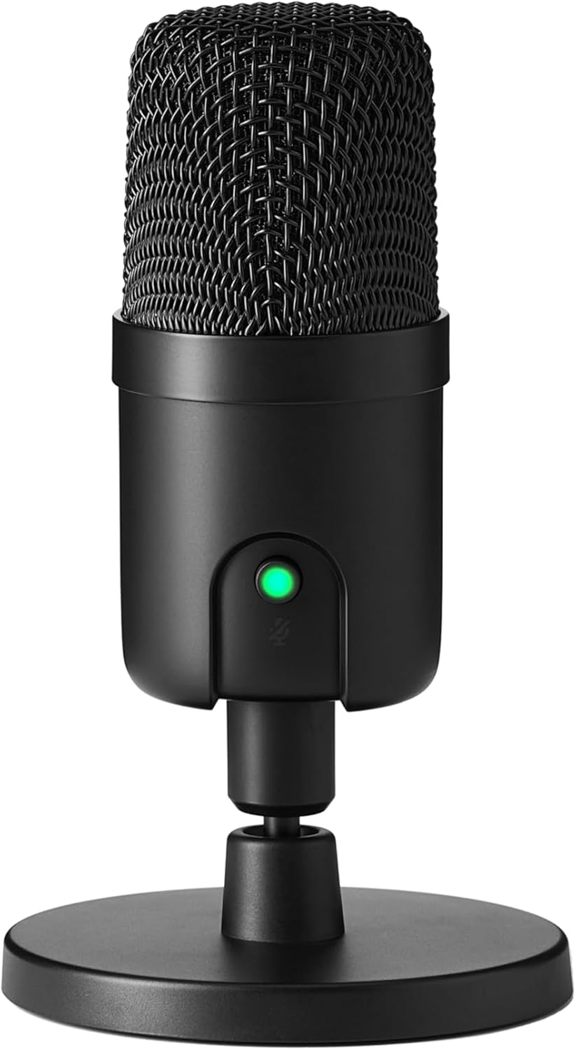 Amazon Basics Micrófono USB de condensador para transmisión, grabac...