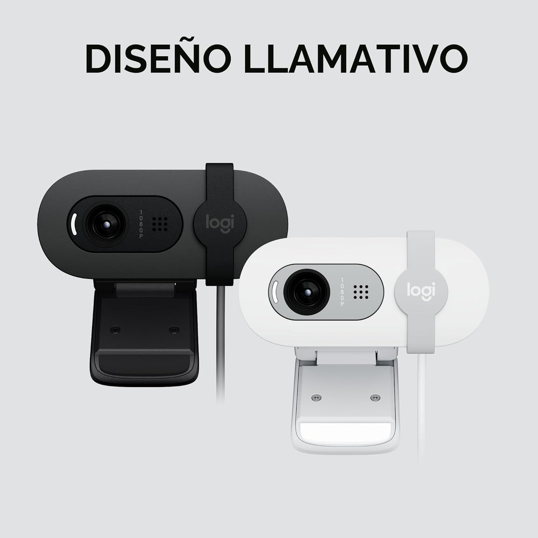 Logitech Brio 101 Full HD 1080p Webcam para reuniones, transmisión,...
