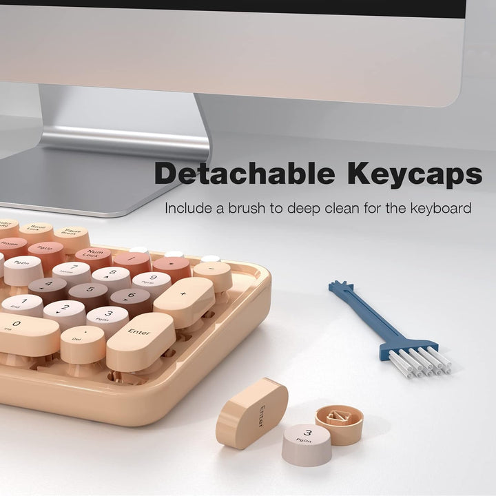 KNOWSQT - Combo de teclado y mouse inalámbrico - Teclados de tamaño...