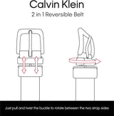 Calvin Klein Cinturón de cuero reversible para hombre, estilo moder...