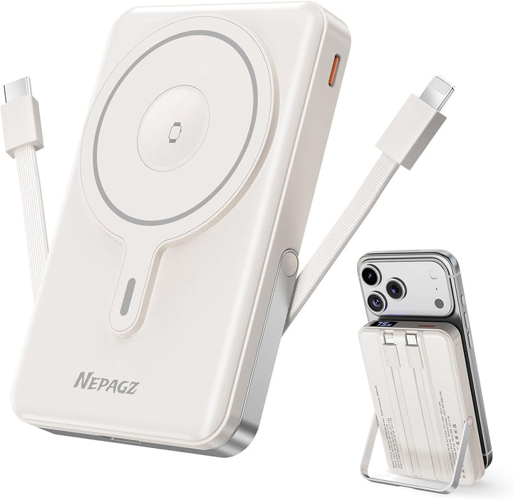 Nepagz Cargador portátil Magsafe, banco de energía magnético de 100...