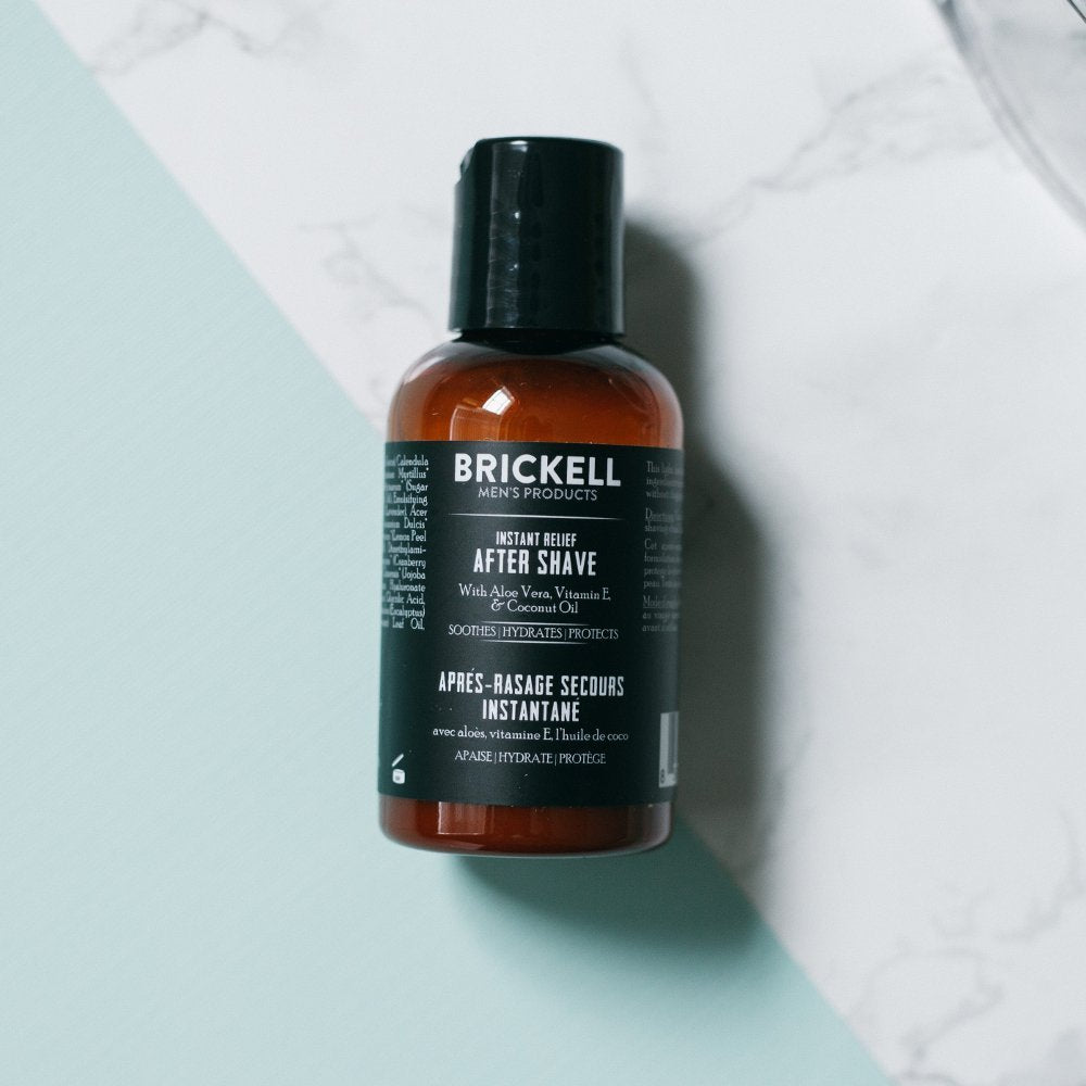 Brickell Alivio Instantáneo Aftershave para Hombres, Bálsamo Natura...