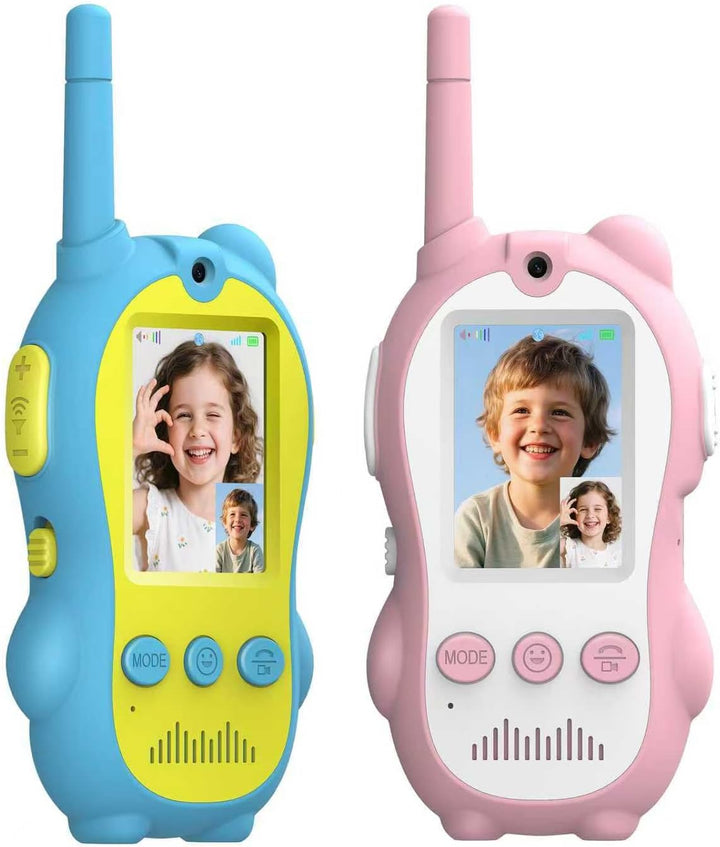 Walkie Talkies de video para niños, paquete de 2 radios recargables...