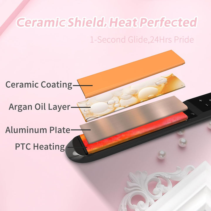 Plancha de pelo y rizador \u2013 Plancha profesional para secar con...