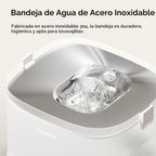 Cheerble Fuente de agua para perros sin bombeos, fuente inalámbrica para mascotas, funciona con pilas, dispensador automático de agua D1 Pro de 4 l/135 oz para perros, bandeja de acero inoxidable con