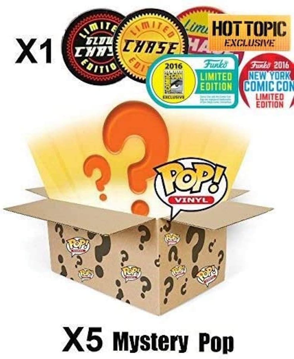 Funko POP Mystery - Juego de 6 figuras, incluye 1 figura elegida al azar, de edición limitada, de persecución - Juego de figuras de vinilo estilizado Nuevo