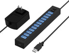 SABRENT, HB-U14P, hub USB 2.0 de 13 puertos, alimentado